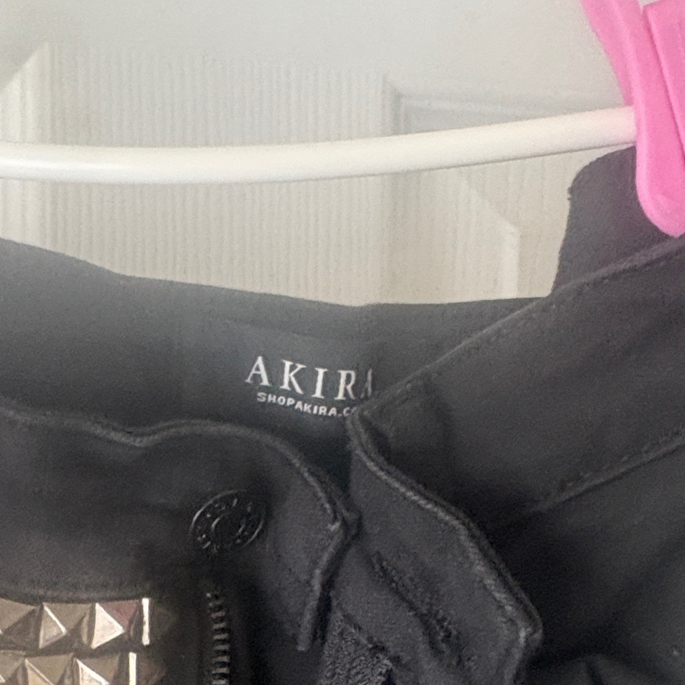 AKIRA Black Studded Cropped Shorts Set - Picture 2 of 5